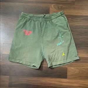 Nike Travis Scott Green Athletic Men's Shorts